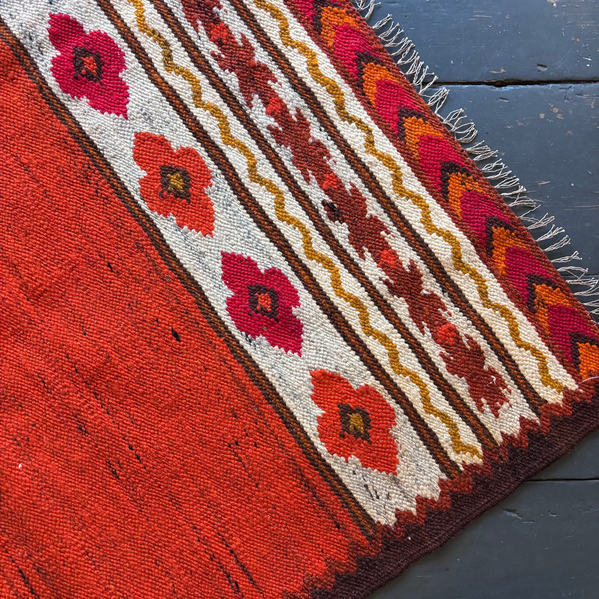 Scandi burnt orange rug
