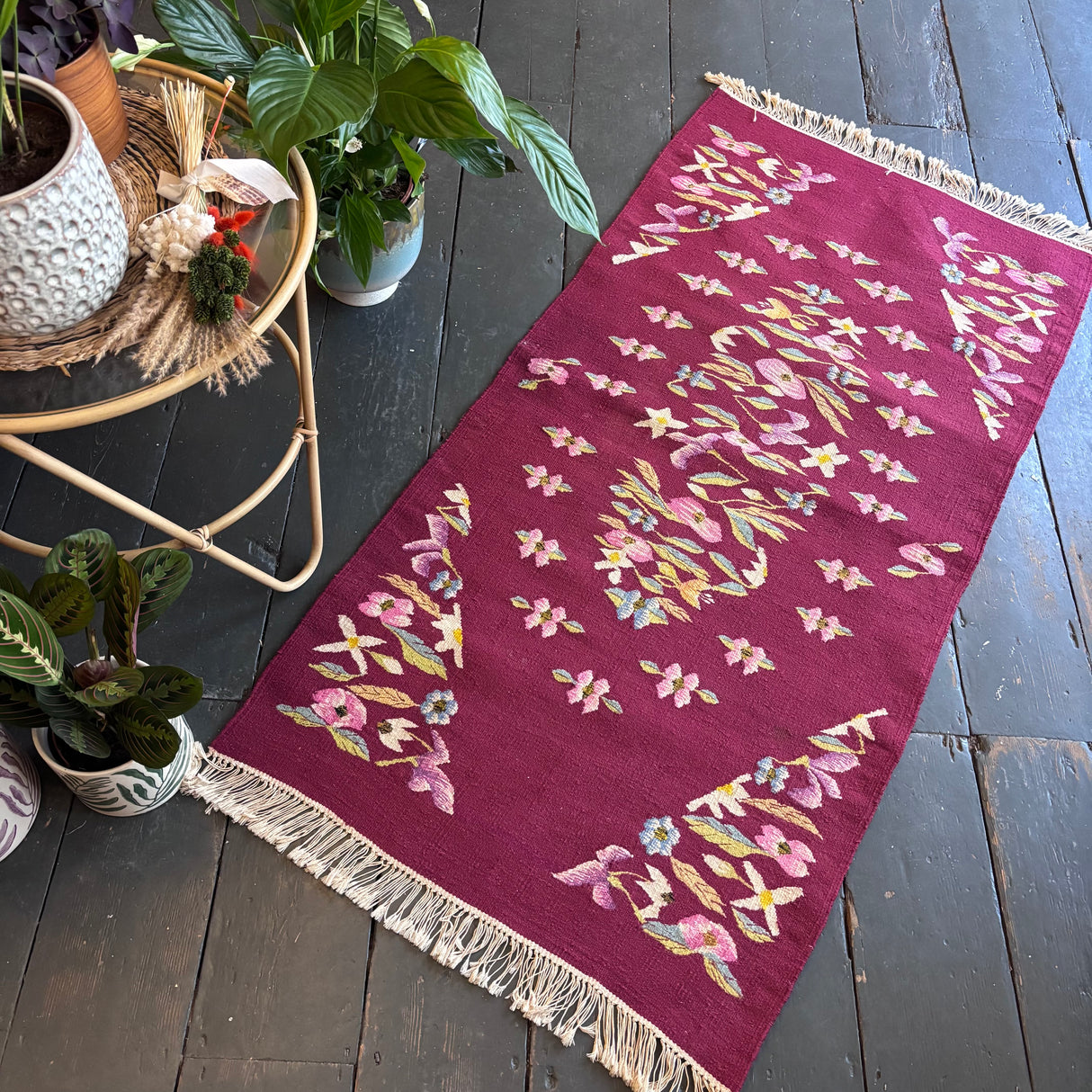 Romanian floral rug