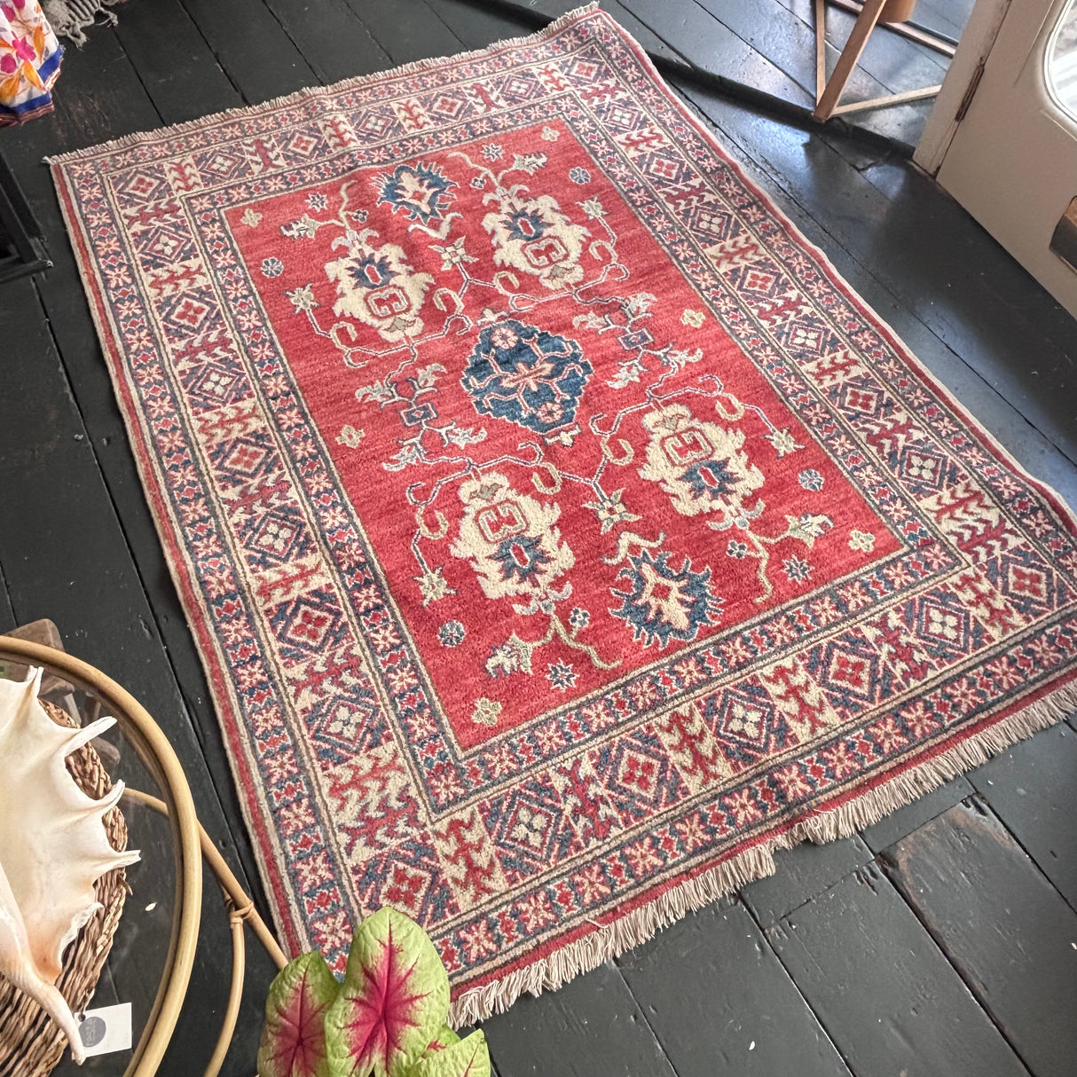 Hand knotted Kazak rug