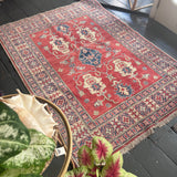 Hand knotted Kazak rug