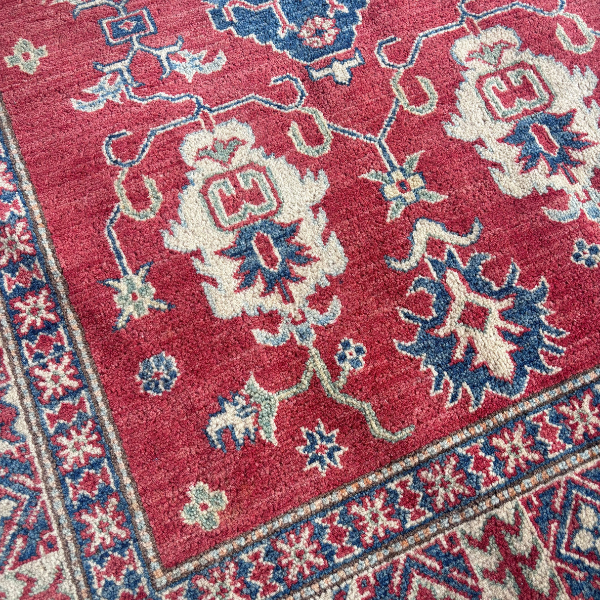 Hand knotted Kazak rug