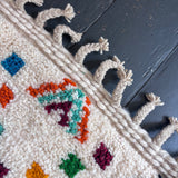 Patterned Beni Ourain wool rug