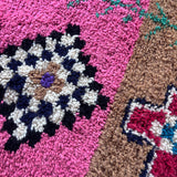 Pink Beni Ourain wool rug