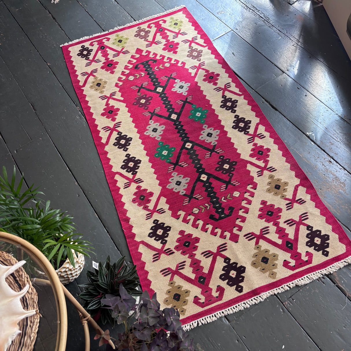 Bright Turkish kilim