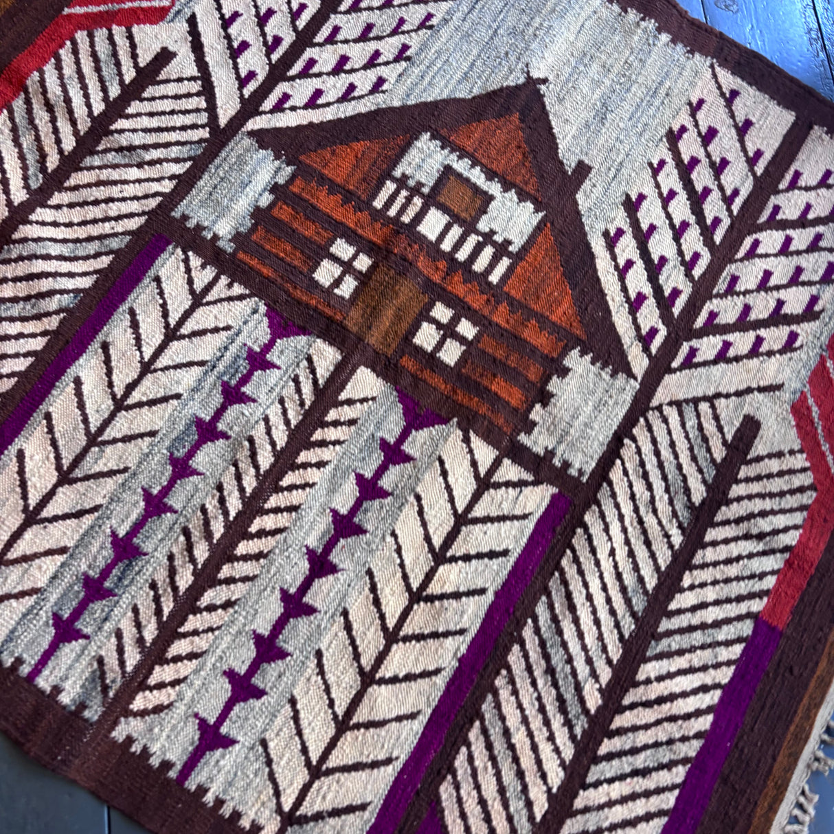 House in the woods rug