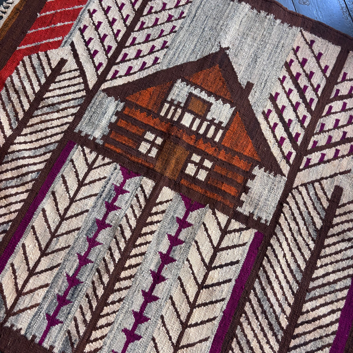 House in the woods rug