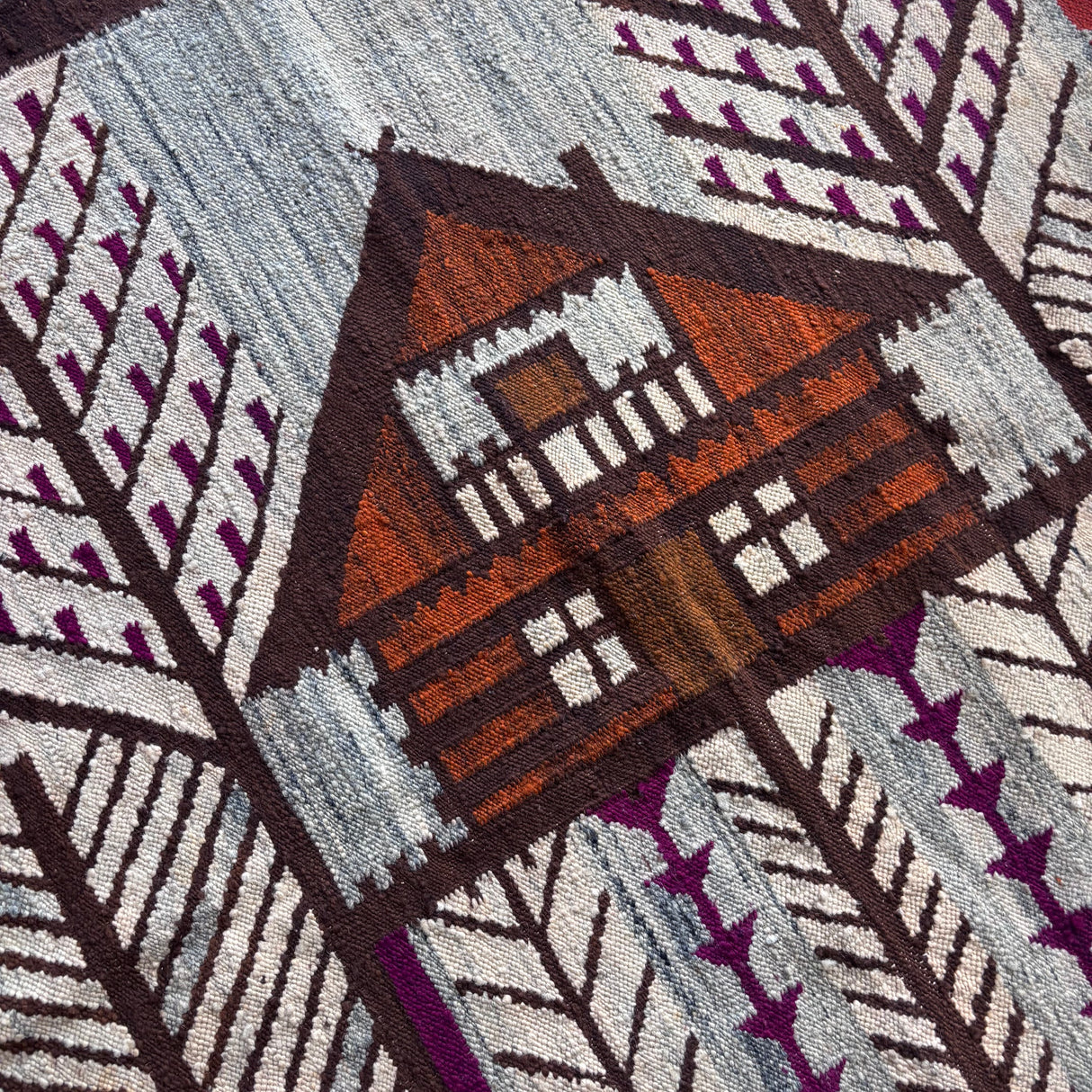 House in the woods rug