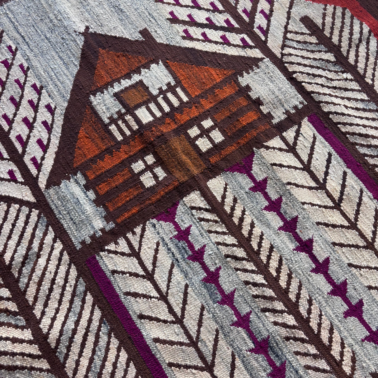 House in the woods rug