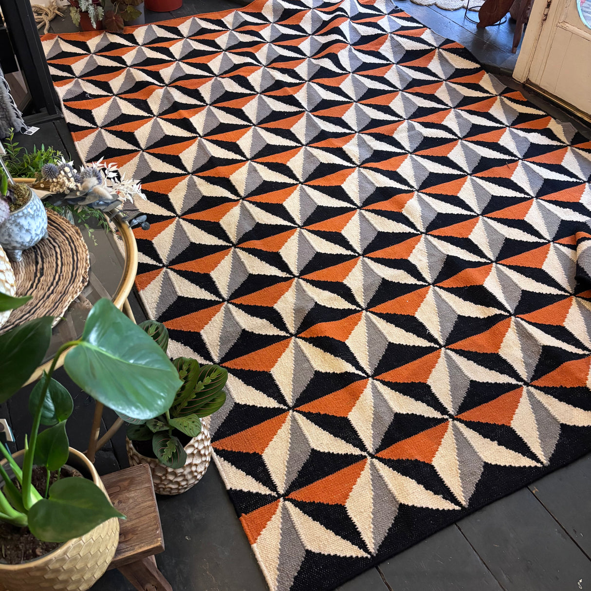 Scandi geometric kilim