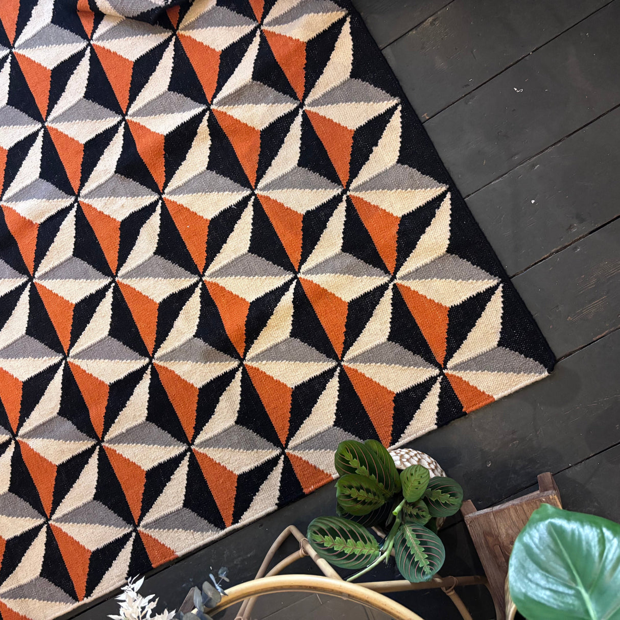 Scandi geometric kilim