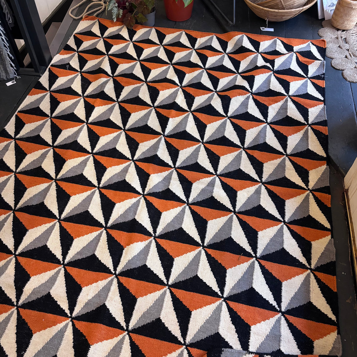 Scandi geometric kilim