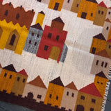 Village scene rug