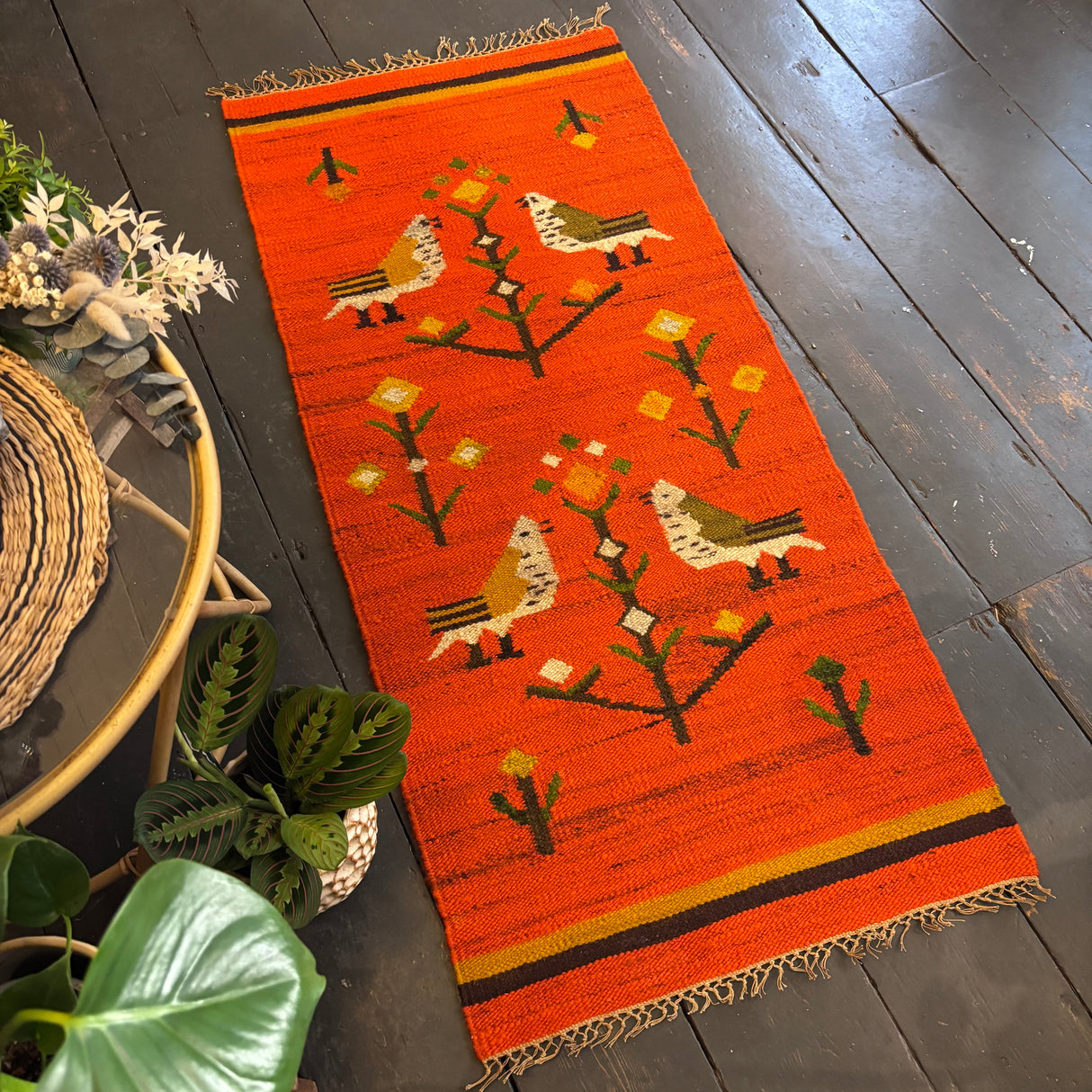 Scandi bird rug