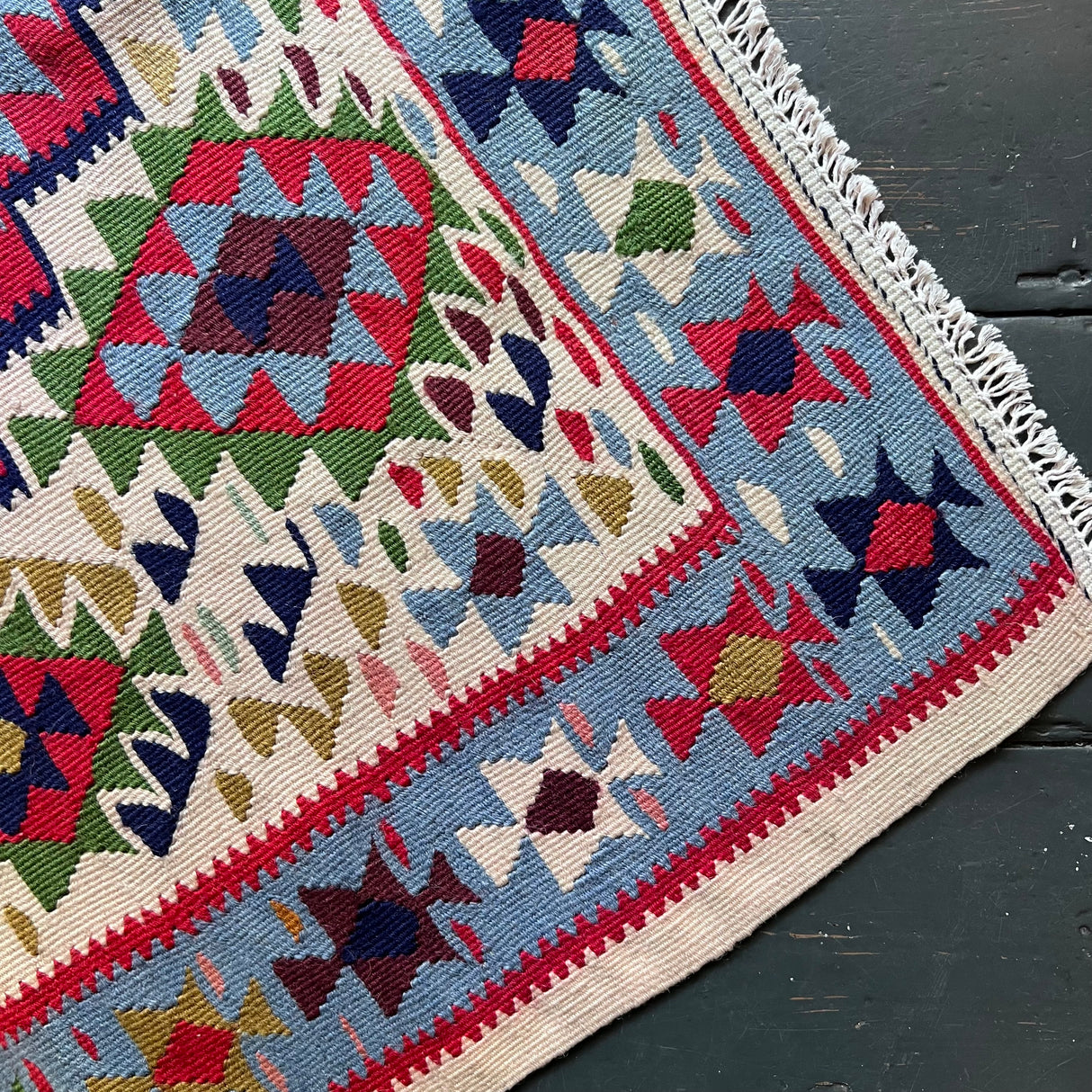 Bright kilim style rug