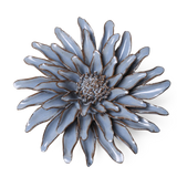 Blue Grey Gerbera Daisy ceramic flower