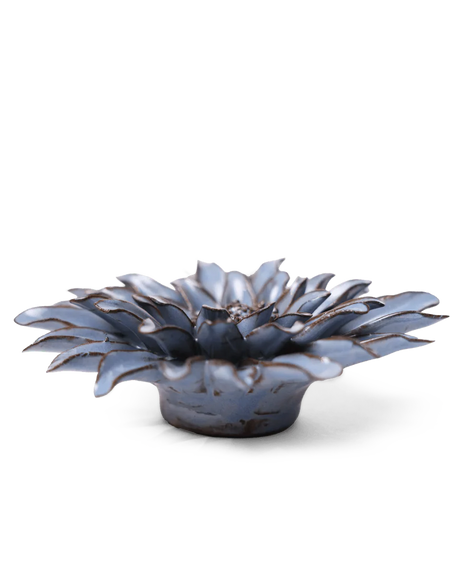 Blue Grey Gerbera Daisy ceramic flower