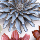 Blue Grey Gerbera Daisy ceramic flower