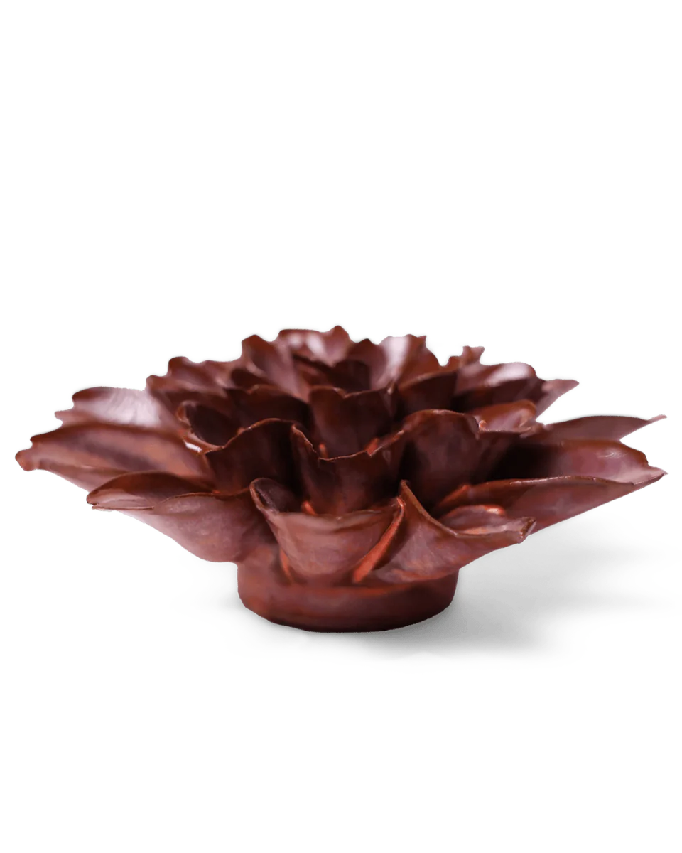 Peach Mocha Cornflower ceramic flower