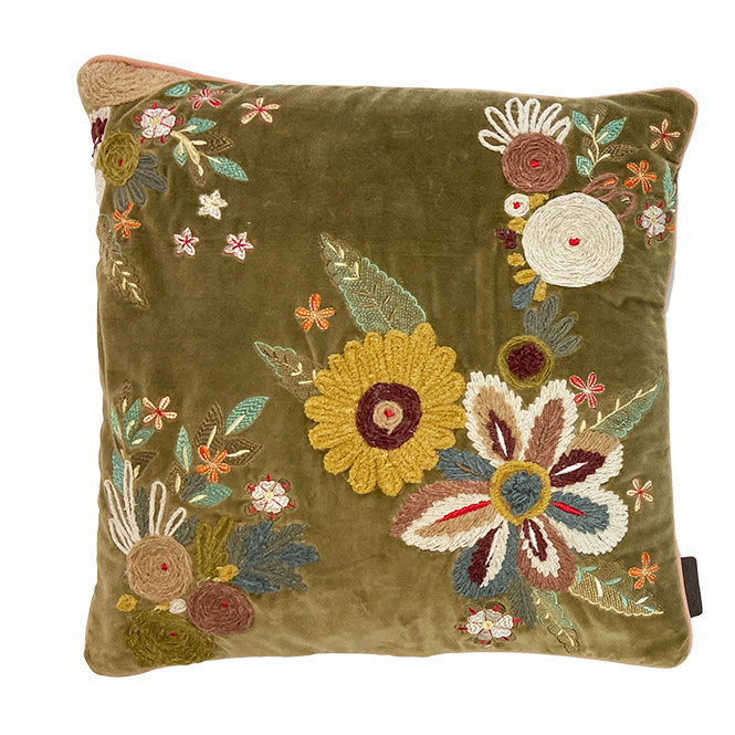 Kanika embroidered cushion (desert)