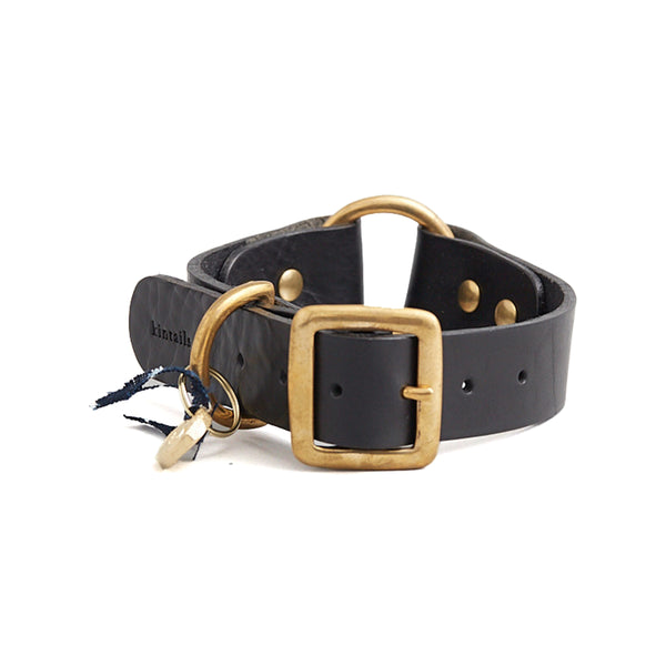 Leather dog collar (black)