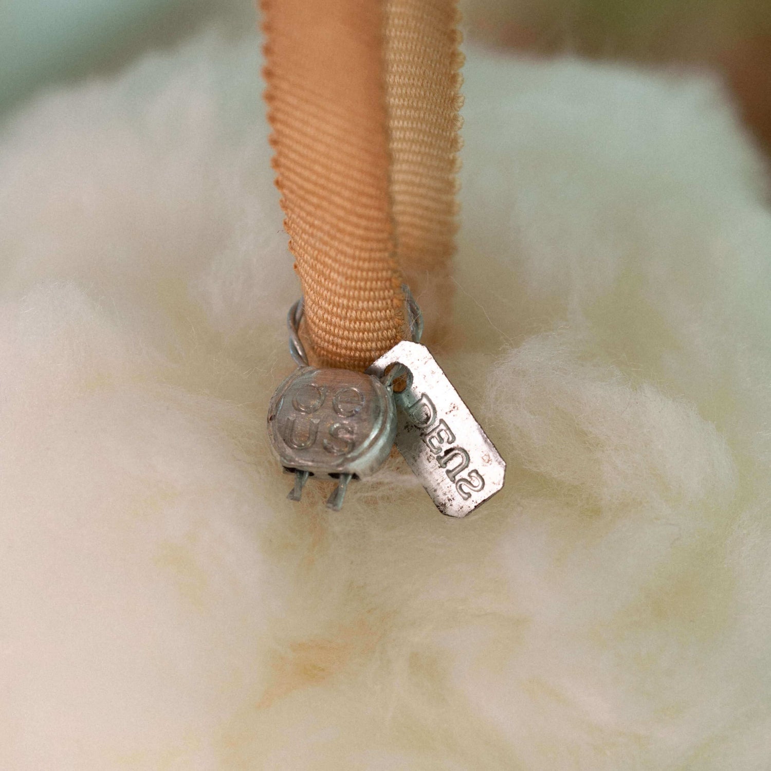 Merino wool snowball decoration