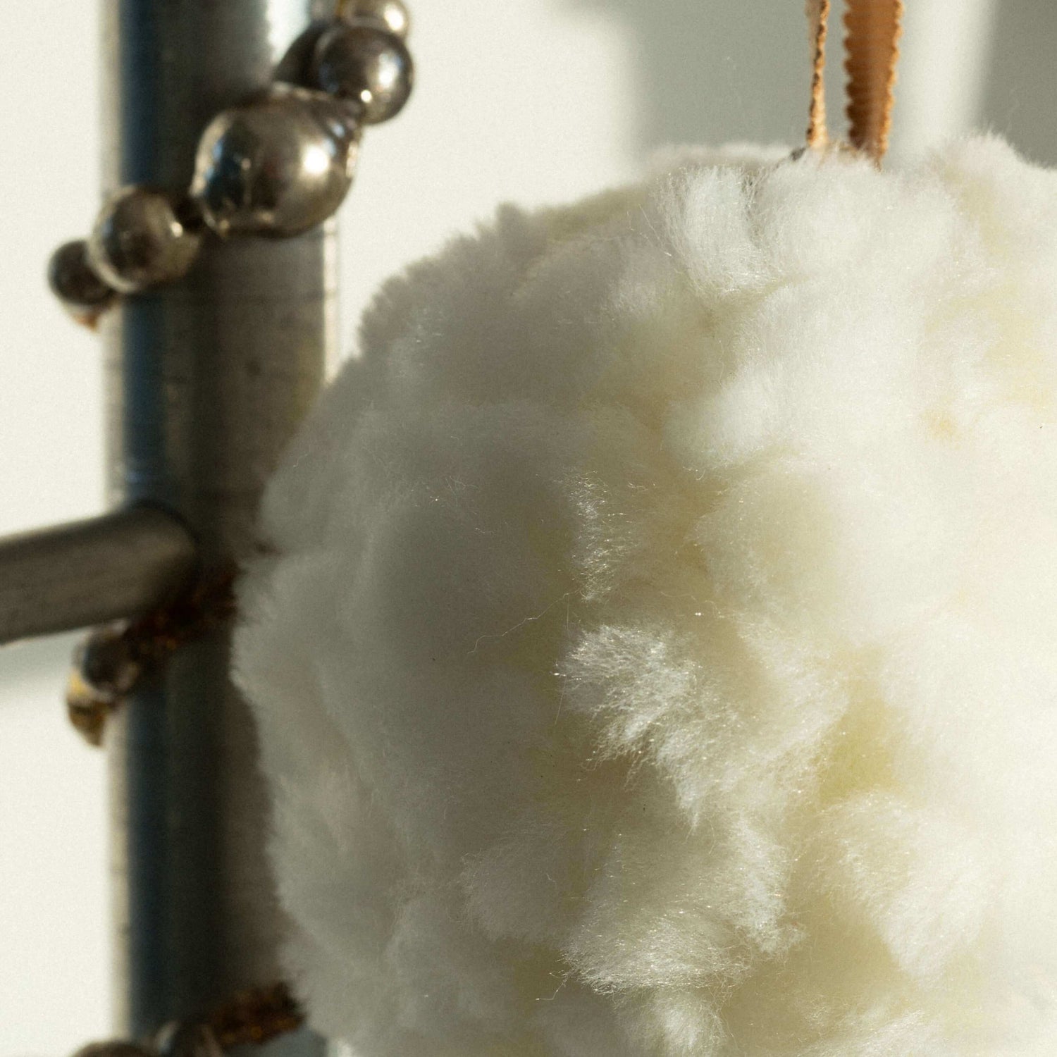 Merino wool snowball decoration
