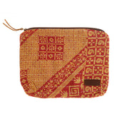 Upcycled sari kantha pouch (Large)