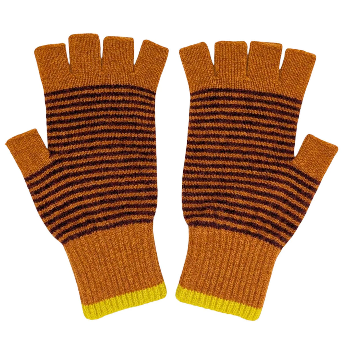 Lambswool fingerless gloves