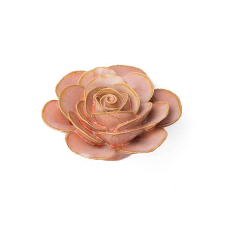 Peach Pink Ranunculus ceramic flower