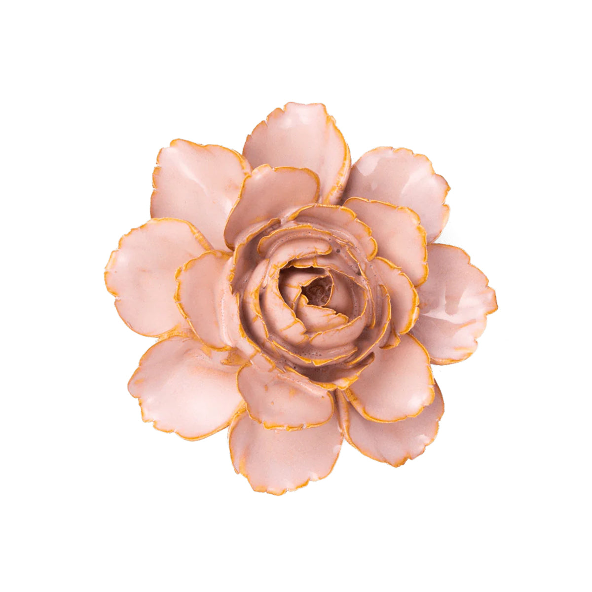 Pink Zinnia ceramic flower