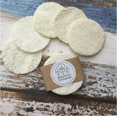 Exfoliating face loofah discs