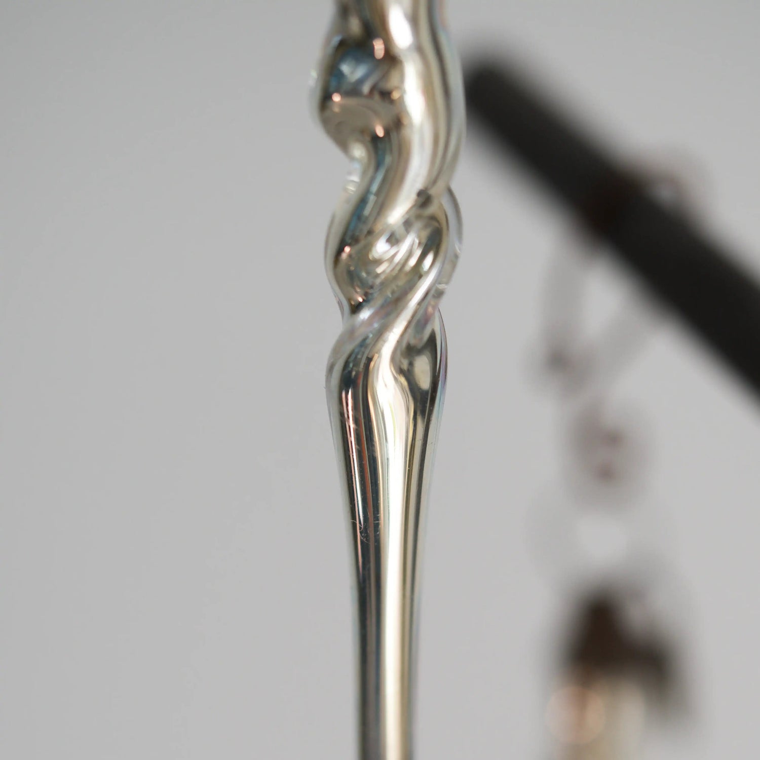 Mouth blown twisted glass icicle