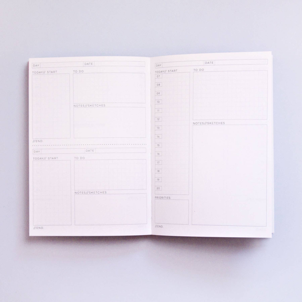 Daily planner book (Bookends)