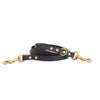 Adjustable long leather dog leash (black)