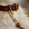Leather dog collar (brown)