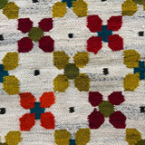 Scandi flower flat weave rug