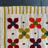 Scandi flower flat weave rug