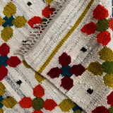 Scandi flower flat weave rug