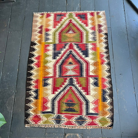 Intricate woven kilim