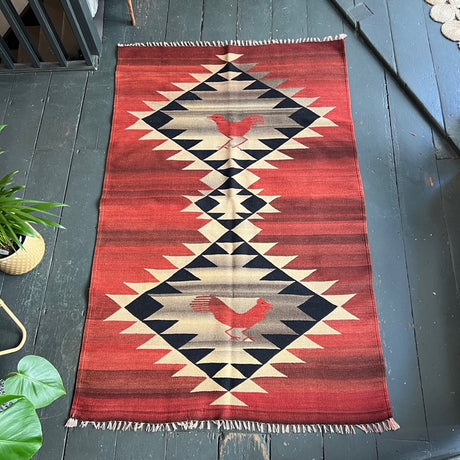 Navajo style flat weave
