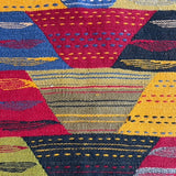 Embroidered flat weave