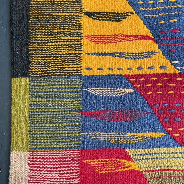Embroidered flat weave
