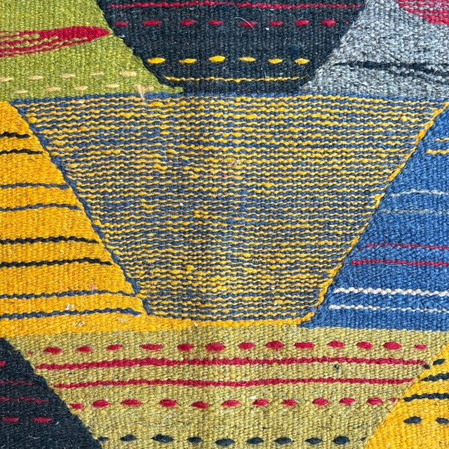 Embroidered flat weave