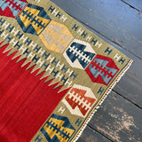 Vintage red kilim