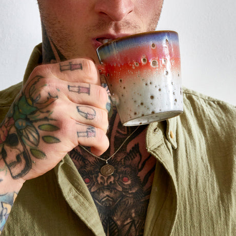 70s Ceramics americano mug (Asteroids)