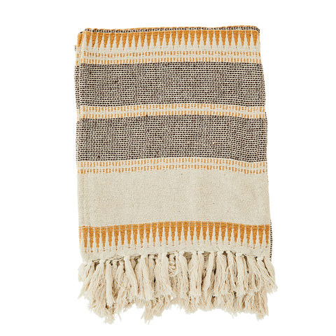 Recycled cotton throw (gold)