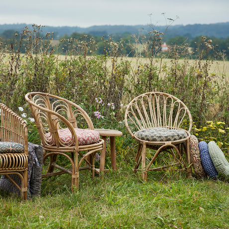 Block print style chair pad