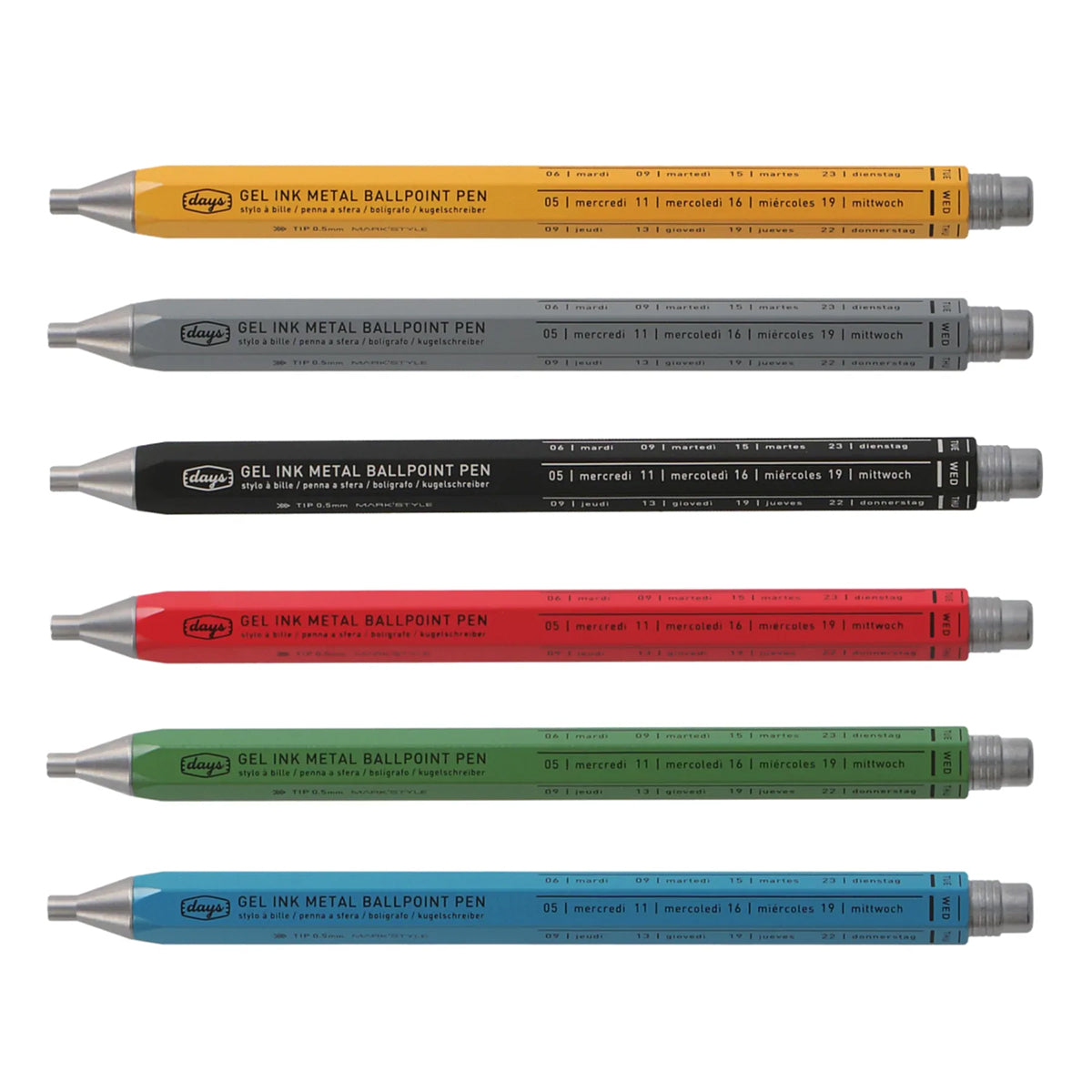 Metal gel ballpoint pen