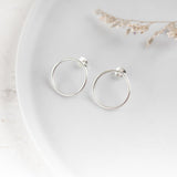 Round flat earrings (silver)