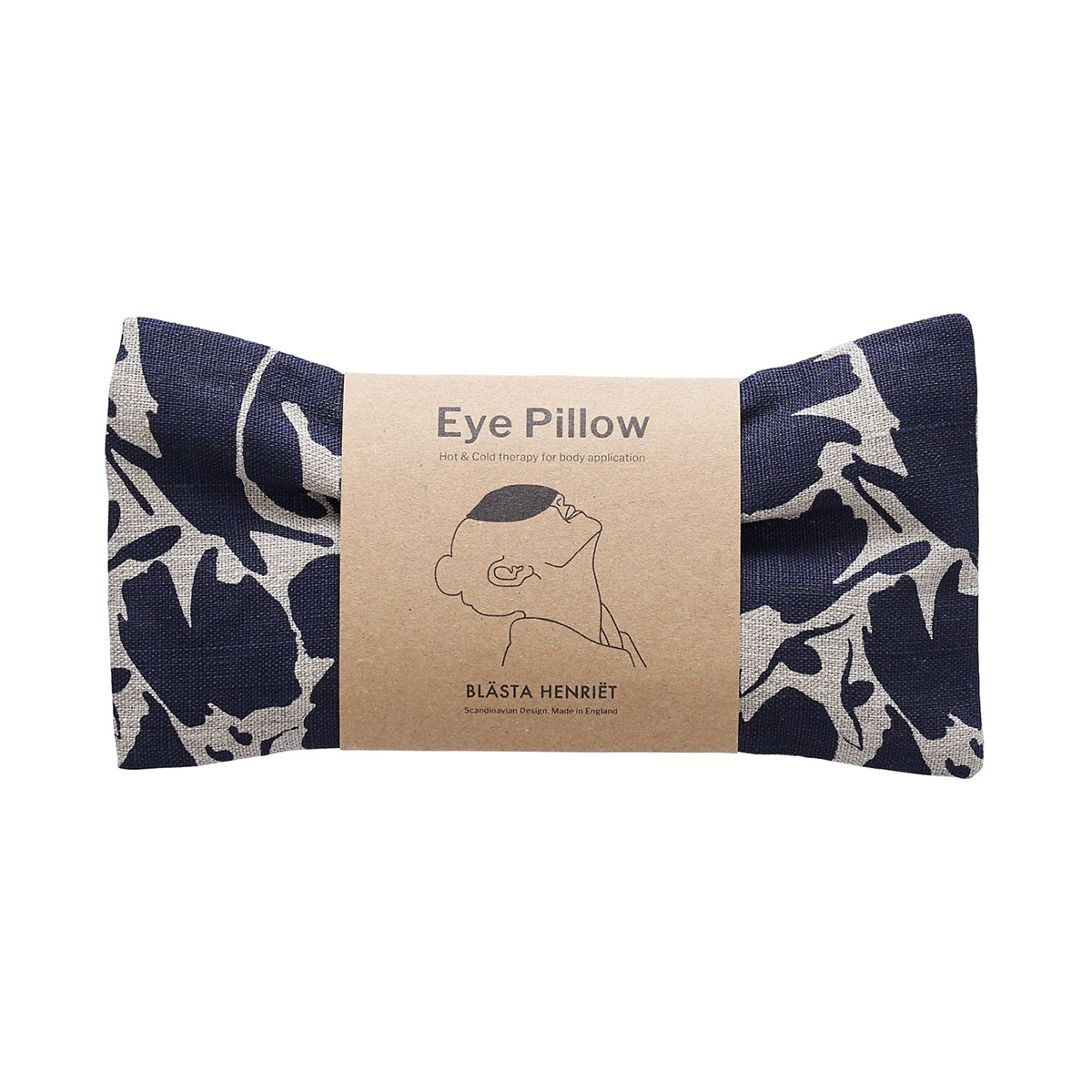 Linen eye pillow blue